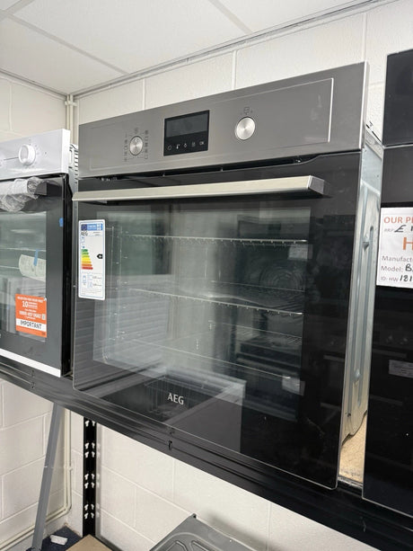 AEG BPX535061M (35) SurroundCook Built-In Electric Single Oven with Pyrolytic Self Cleaning in Stainless Steel - A Rated - (Ex Display) - HW181835