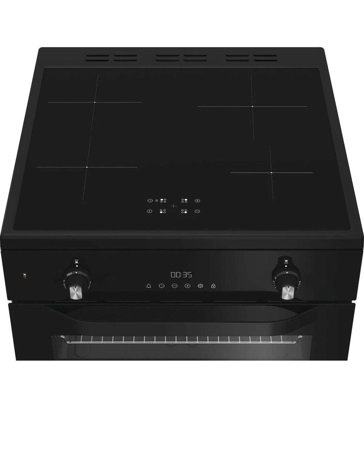 Hotpoint HDE6IDC2B1 (92) Freestanding Electric Cooker with Induction Hob and Double Oven in Black - A/A Rated  - (Ex Display) - HW182092