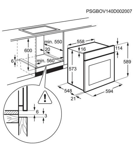 AEG BSK978330B (49) SteamCrisp Built-in Electric Single Oven with Pyrolytic Self Cleaning in Black - A++ Rated - (Ex Display) - HW182049 - MANAGERS SPECIAL PRICE £591.20