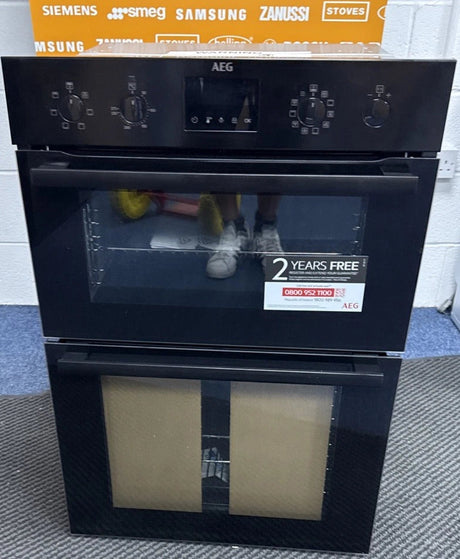 AEG 6000 DCB535060B (65) Surround Cook Double Built-in Oven in Black - A/A Rated - (Ex Display ) - HW182565
