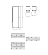 AEG 6000 TwinTech® OSC6N181ES (09) 177cm 70/30 Integrated Fridge Freezer with Sliding Door Hinge in White - E Rated - (Graded Dented) - HW182109