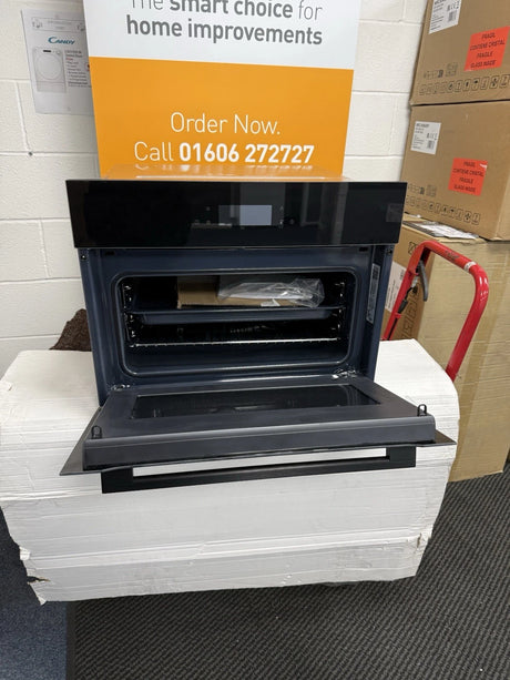 AEG KMK768080B (84) 7000 Series CombiQuick Built In Microwave Oven with Enamel Cleaning in Classic Black - (Ex Display) - HW181984