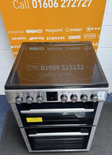 Kenwood KDC60SS25 (67) 60cm Electric Ceramic Cooker with Double Oven and Air Fry Function in Stainless Steel - (Ex Display) - HW182367