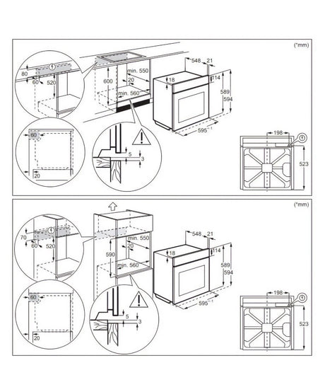 AEG 3000 Series BPX535061M (07) Pyrolytic Self Cleaning 72L Single Oven in Stainless Steel HW182107