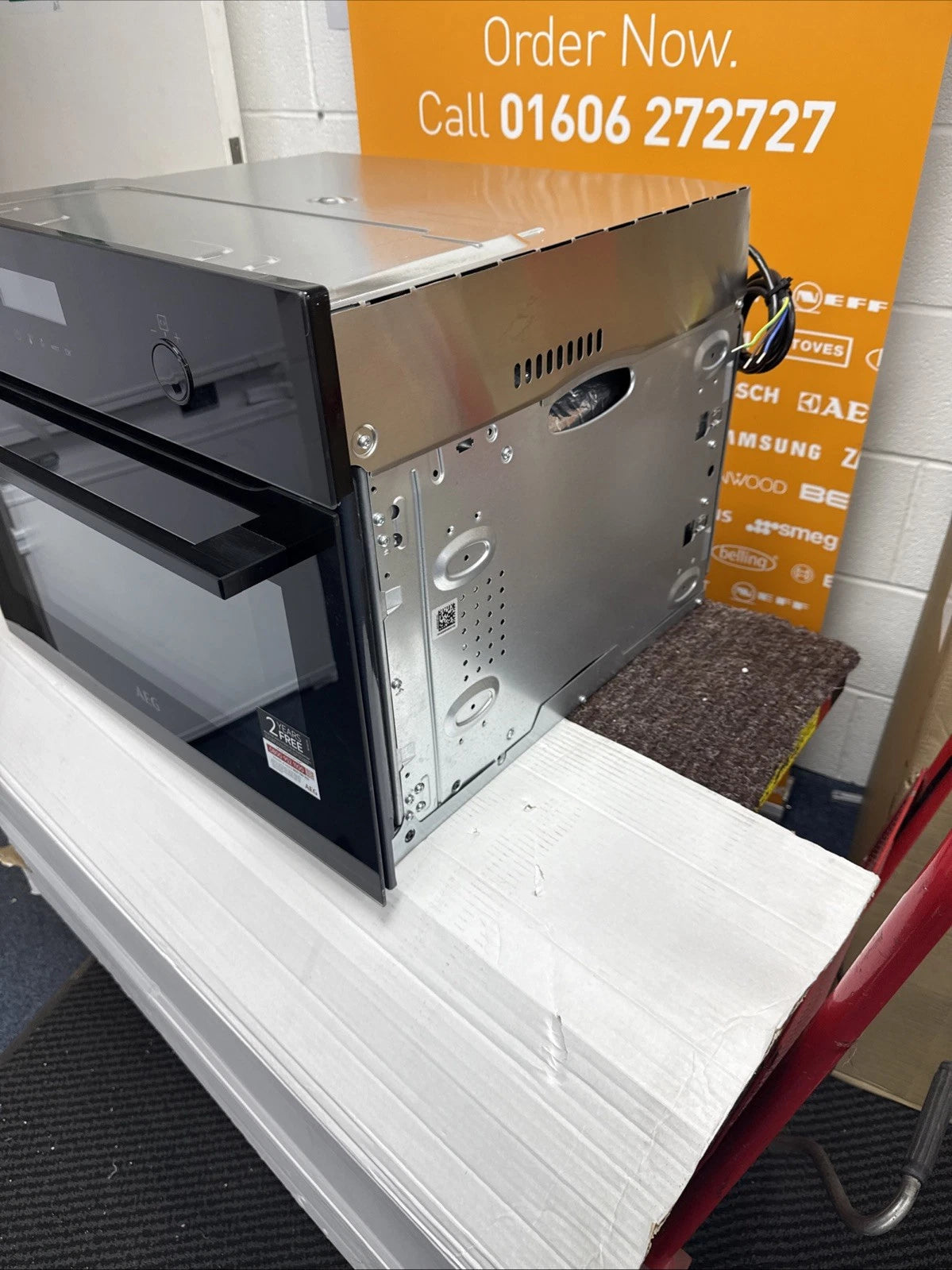 AEG KMK565060B (91) 8000 Series Combination Built In Microwave Oven in Black - HW181891