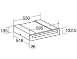 CDA VW155BL (37) 14cm Warming Drawer in Black - Non Branded Glass Front - (Ex Display) - HW182237