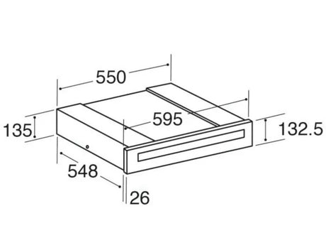 CDA VW155BL (90) 14cm Warming Drawer in Black - Non Branded Glass Front - (Ex Display) - HW182237 (Copy)