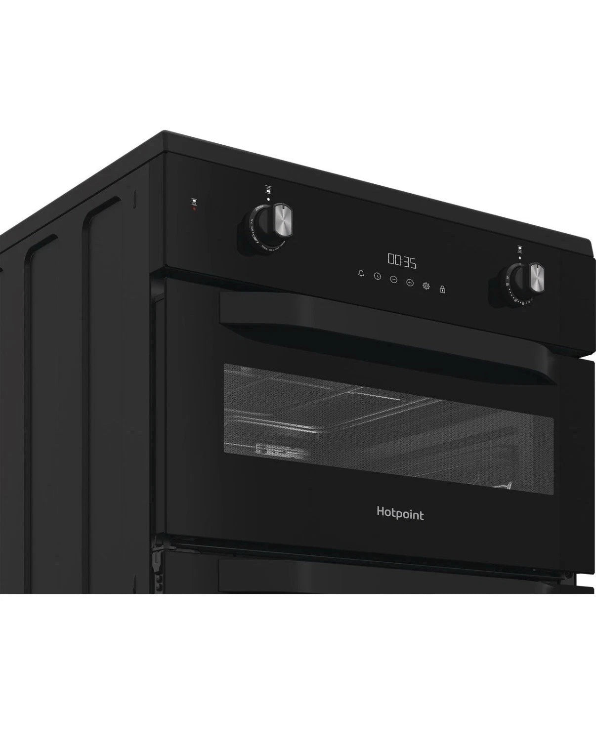 Hotpoint HDE6IDC2B1 (92) Freestanding Electric Cooker with Induction Hob and Double Oven in Black - A/A Rated  - (Ex Display) - HW182092