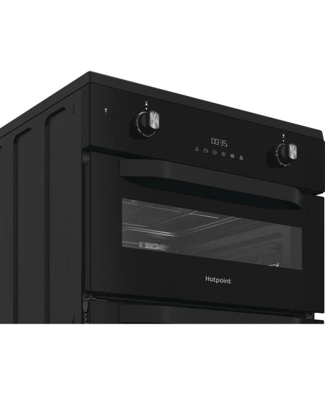 Hotpoint HDE6IDC2B1 (92) Freestanding Electric Cooker with Induction Hob and Double Oven in Black - A/A Rated  - (Ex Display) - HW182092