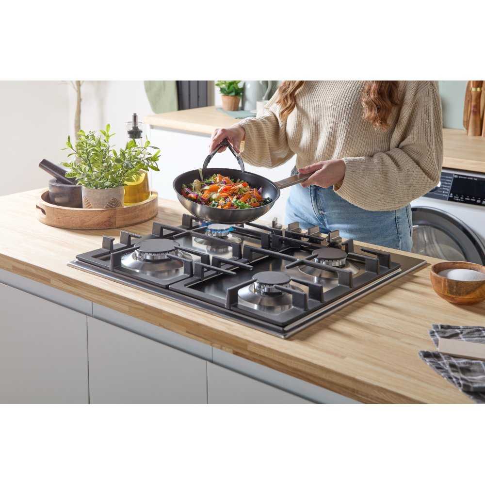 Bosch Series 6 PCP6A5I90 (30) 4 Burner Gas Hob in Stainless Steel - (New Packed) - HW182830
