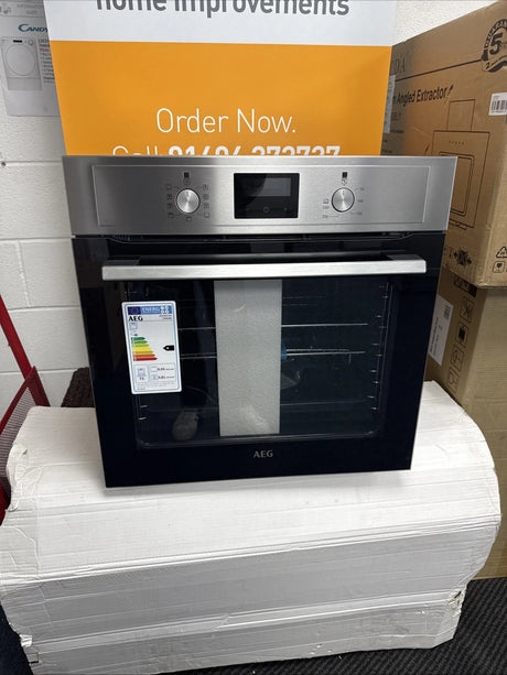 AEG BEX335011M (17) SurroundCook Built-in Electric Single Oven with Aqua Clean in Stainless Steel - A Rated - (Blemished) - HW181817 - MANAGERS SPECIAL PRICE £215.20
