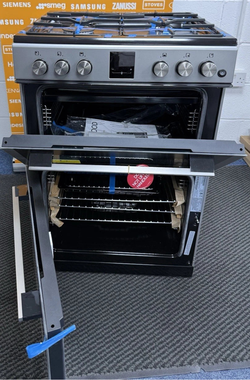Kenwood KTG606S22 (93) 60cm Freestanding Gas Cooker in Silver and Black - A+ Rated - (Ex Display) - HW182393