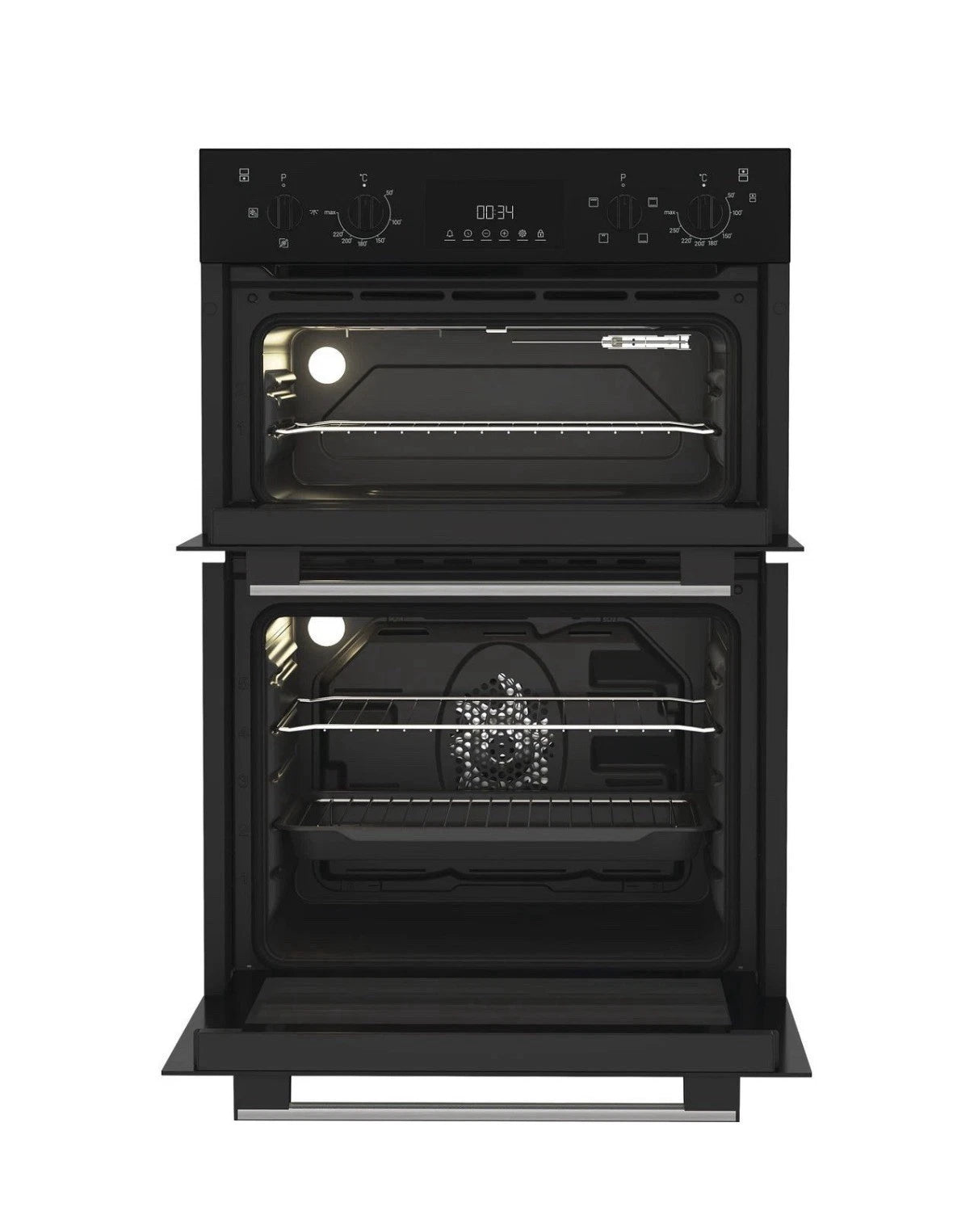Indesit D11 10D B (04) Electric Built-in Double Oven in Black - A/A Rated - (Ex Display) - HW182304