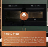 Hotpoint Cook on 3 HCW6O7HTSBUK (01) 53 Litre 950W Built-in Compact Oven with Microwave in Black - (New Tatty Box) - HW182701