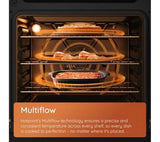 Hotpoint HDE6VDCX (02) 60cm Freestanding Electric Double Oven Ceramic Top Cooker with Multiflow in Stainless Steel - A/A Rated - (Ex Display) - HW182302