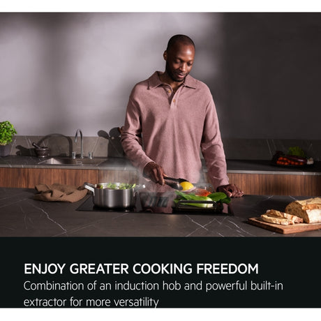 AEG SaphirMatt® TCH74B01FZ (45) 71cm 4 Zone Induction Hob with Venting Extraction in Matt Black - A+ Rated - (Tatty Box) - HW181645