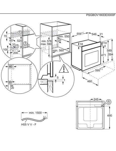 AEG Series 6000 BPK556260B SteamBake Built-in Electric Single Oven waninith Pyrolytic Self Cleg in Stainless Steel - A+ Rated - (Ex Display) - HW182052