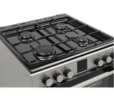 Kenwood KTG606S22 (93) 60cm Freestanding Gas Cooker in Silver and Black - A+ Rated - (Ex Display) - HW182393