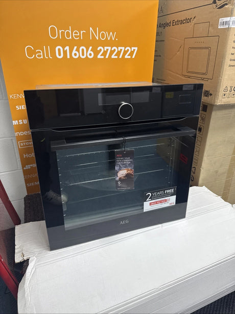AEG BSK978330B (49) SteamCrisp Built-in Electric Single Oven with Pyrolytic Self Cleaning in Black - A++ Rated - (Ex Display) - HW182049 - MANAGERS SPECIAL PRICE £591.20