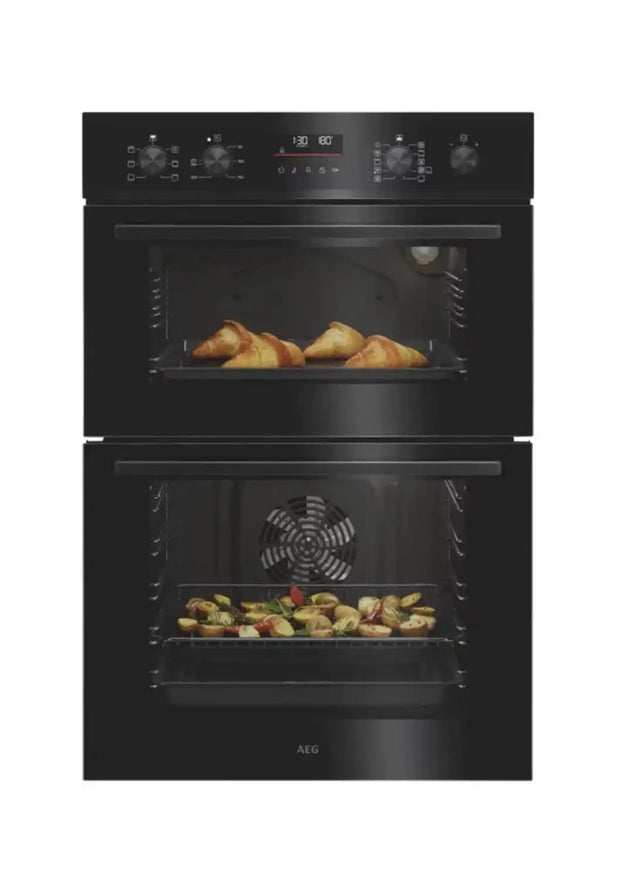 AEG NPU5C40B (07) SurroundCook Double Built-in Oven with Air Fry Function in Black - (Ex Display) - HW182807