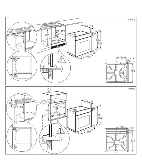 AEG BPX535061M (35) SurroundCook Built-In Electric Single Oven with Pyrolytic Self Cleaning in Stainless Steel - A Rated - (Ex Display) - HW181835