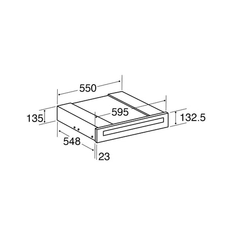 CDA VW152SS (98) 14cm Warming Drawer in Black & Stainless Steel - (Ex Display) - HW182298