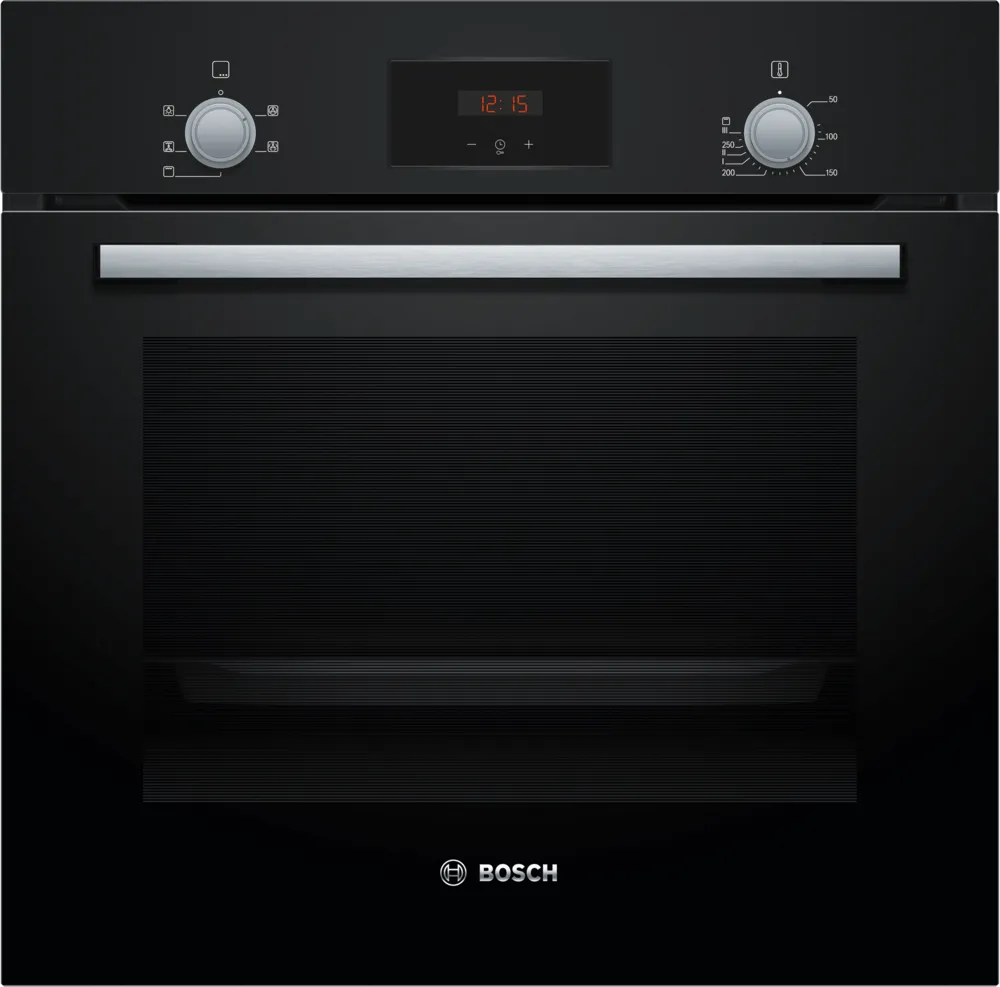Bosch Series 2 HHF113BA0B (86) Built-In Electric Single Oven in Black with 13 Amp Plug - A Rated - HW182386