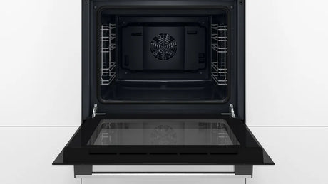 Bosch Series 2 HHF113BA0B (86) Built-In Electric Single Oven in Black with 13 Amp Plug - A Rated - HW182386