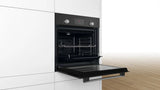 Bosch Series 2 HHF113BA0B (86) Built-In Electric Single Oven in Black with 13 Amp Plug - A Rated - HW182386
