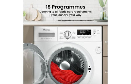 Hisense WD3M841BWI 8+6KG 1400 Spin Integrated Washer Dryer in White - B/E Rated - POHW0044