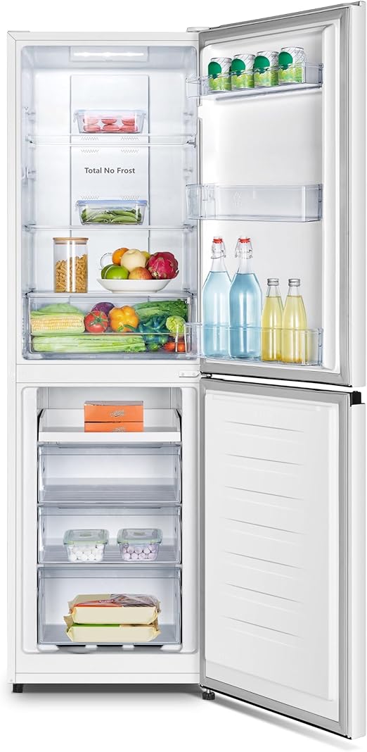 Teknix FFPH1825PW/E 256 Litre Fridge Freezer with Total No Frost in White - POHW0084