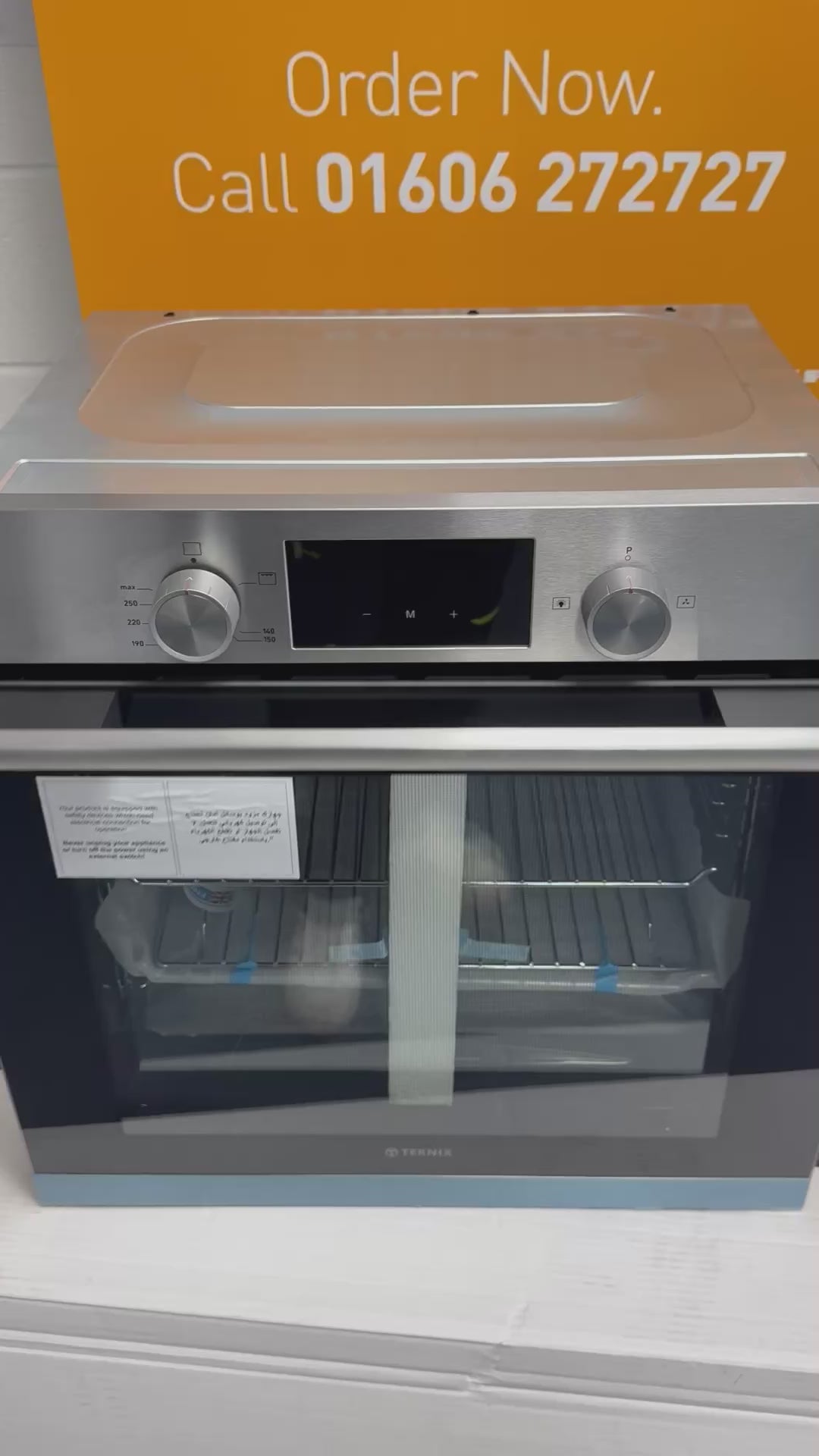 Teknix BITK264GSX 69 Litre Gas Oven with Digital Clock in Stainless Steel - LPG Convertible - POHW0141