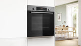 Bosch Series 4 HQA534BS3B Built In Electric Single Oven with added Steam Function in Stainless Steel - A+ Rated - HW181859