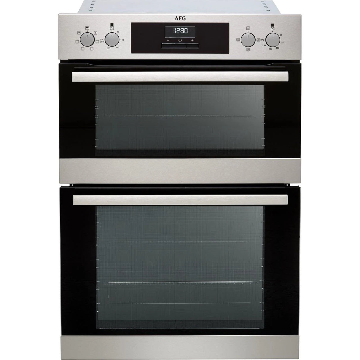 AEG 6000 DEB331010M (02) SurroundCook Clean Enamel Electric Double Built In Oven in Stainless Steel - A/A Rated - (Ex Display) - HW182402