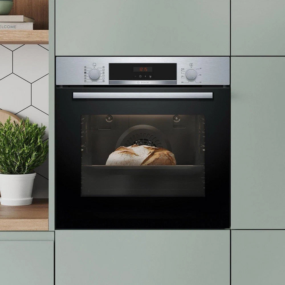Bosch Series 4 HQA574BS3B (81) Electric Single Oven with Pyrolytic Self Cleaning in Stainless Steel - (Graded) - HW181914