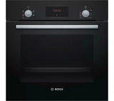 Bosch Series 2 HHF113BA0B (86) Built-In Electric Single Oven in Black with 13 Amp Plug - A Rated - HW182386