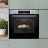 Bosch Series 4 HQA534BS3B Built In Electric Single Oven with added Steam Function in Stainless Steel - A+ Rated - HW181859