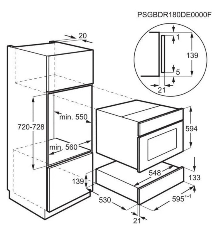 Zanussi ZWD141K (24) 14cm High Warming Drawer in Black - (Blemished) - HW181424 - MANAGERS SPECIAL  PRICE £239.20