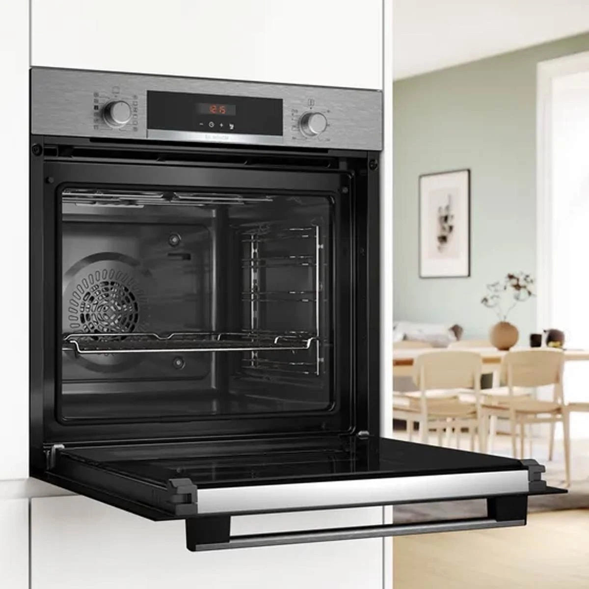 Bosch Series 4 HQA574BS3B (81) Electric Single Oven with Pyrolytic Self Cleaning in Stainless Steel - (Graded) - HW181914