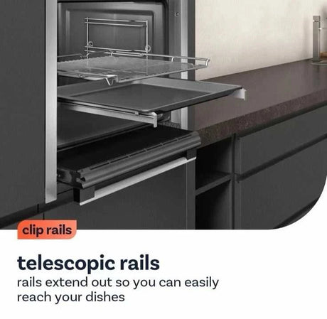 Neff B3ACE4AG3B (95) Slide & Hide® Electric Single Oven in Graphite Grey - A+ Rated - (Ex Display) - HW182795